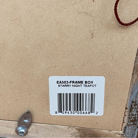 2001 KELVIN CHEN Enamel Lidded Tea Pot Starry Night Vangogh Mini Teapot Framed - Picture 16 of 16